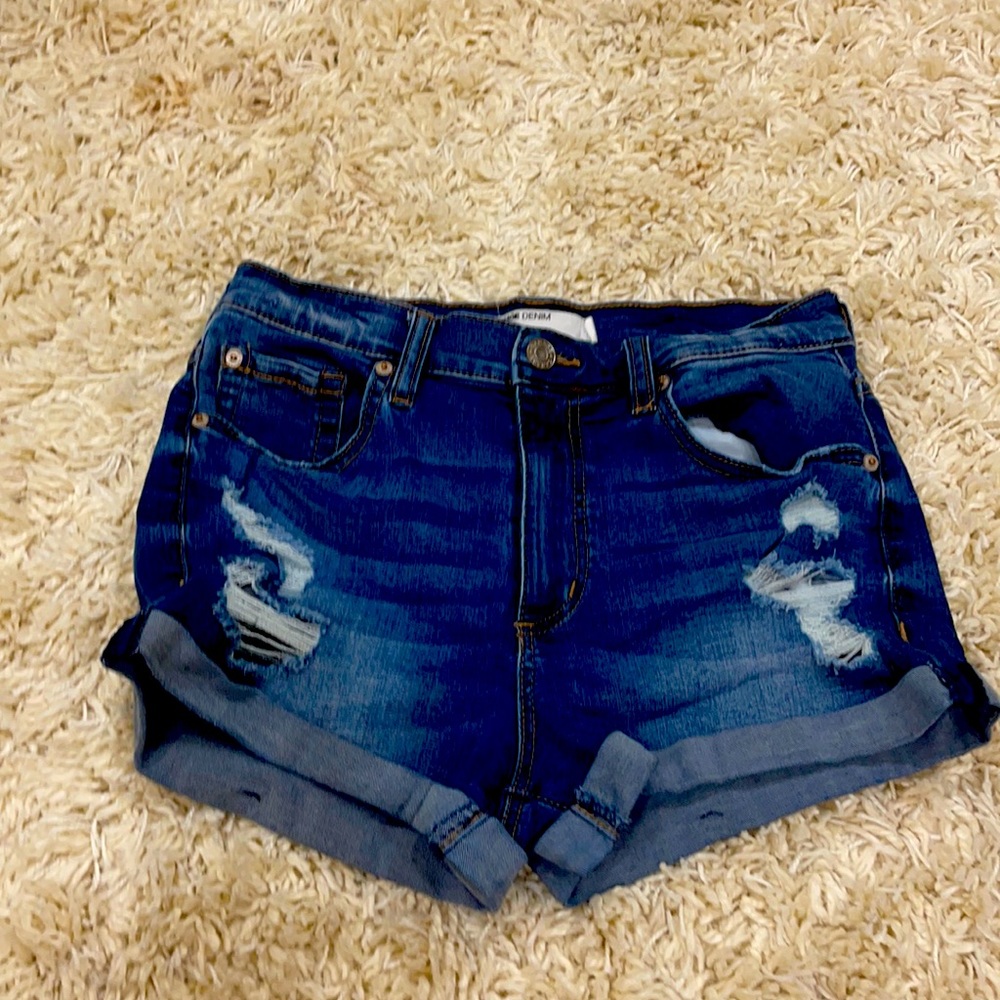 Dark blue denim jean shorts!